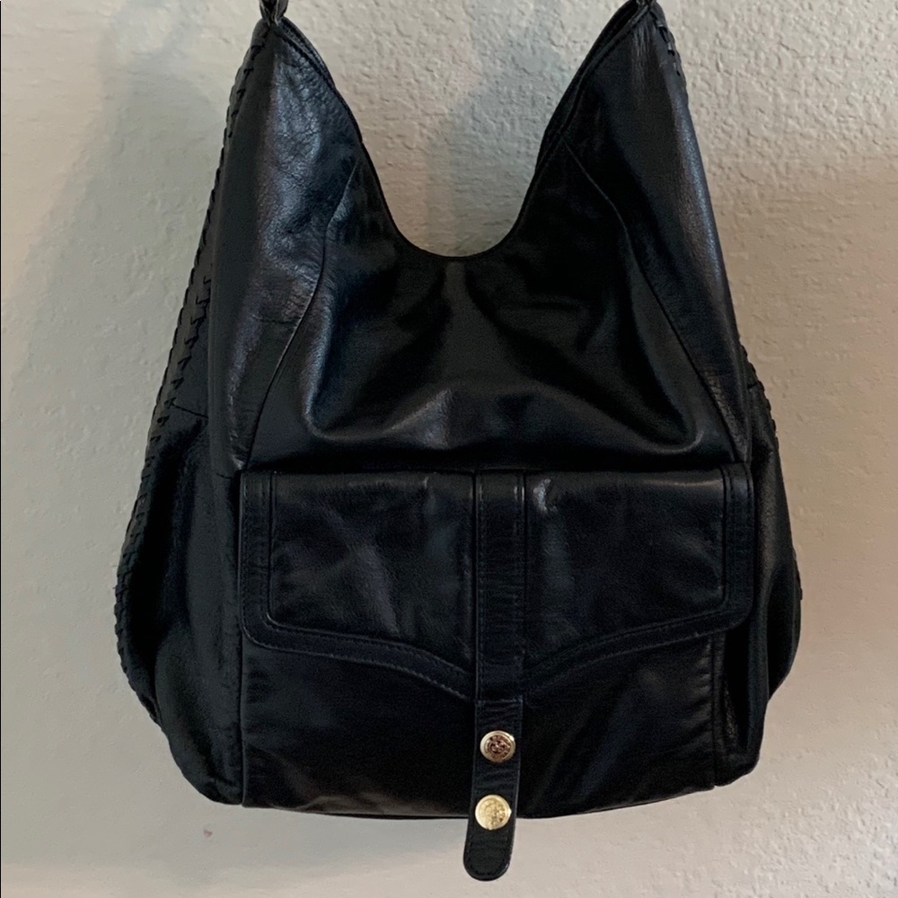 REBECCA MINKOFF Black Leather Should Bag.